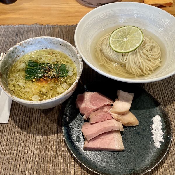 「アサヒスーパードライ → 特製昆布水つけ麺（塩）」@麺屋 さくら井の写真