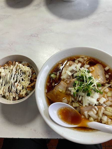 「爺らーめん&チャーシュー丼」@ラーメン爺の写真