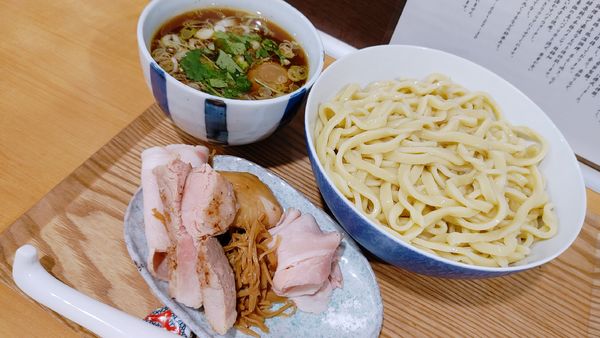 「特製つけめん(醤油)・大盛✘‎２・ワンタン￥1,850」@らーめん亭 ひなり竜王の写真