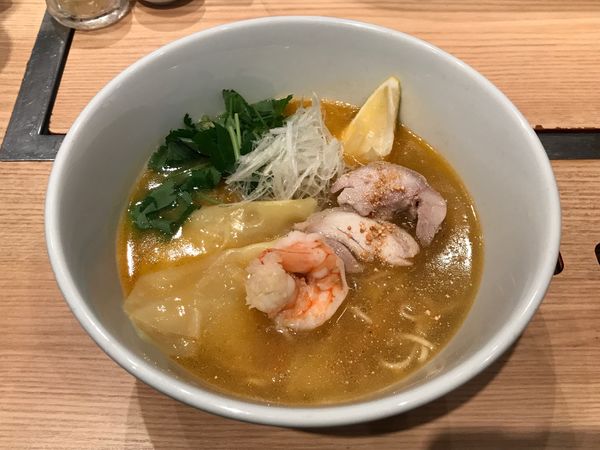 「車海老塩らーめん　1000円」@おそうざいと煎餅もんじゃ さとうの写真