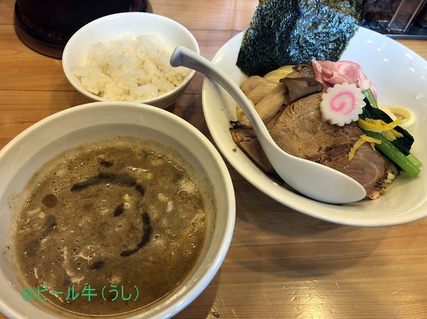 「濃厚煮干つけ麺並盛(1000円)」@蕾 分家の写真