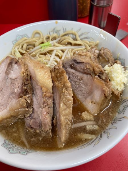 「小豚　半分カタカタあぶら抜き」@ラーメン二郎 一橋学園店の写真