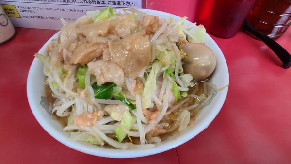 「小豚W＋味玉」@ラーメン二郎 環七一之江店の写真