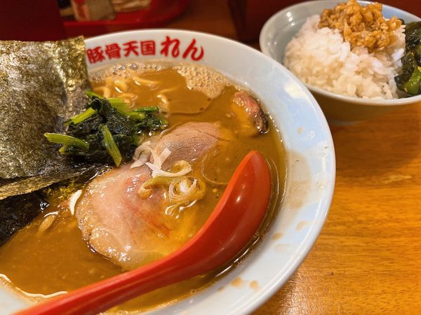 「豚骨天国(790円)」@豚骨らーめん れんの写真