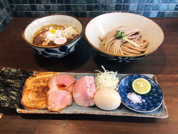 「特製つけ麺酢橘セット」@麺屋みつば＋クローバーの写真