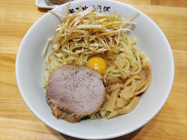 「リッチ釜玉　大」@釜玉中華そば ナポレオン軒の写真