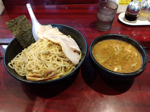「味噌チャーシューつけ麺中盛り」@こってりらーめん なりたけ 本八幡店の写真