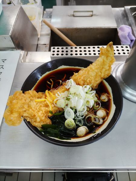 「穴子天そば」@日栄軒の写真