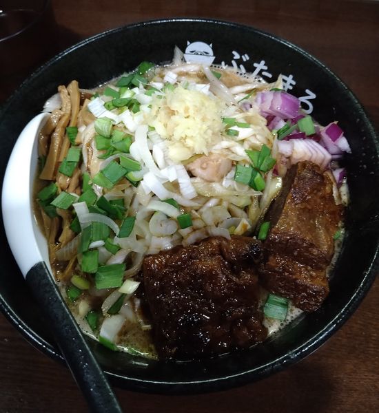 「特製味噌らーめん+ネギ」@らーめんぶたまろの写真