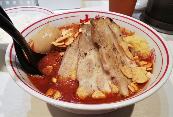 「嵐蒙+半ライス+納豆」@蒙古タンメン 中本 御徒町店の写真