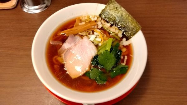 「手打ち中華そば_750円（クーポン使用）」@中華そば 麦笑 本所吾妻橋店の写真