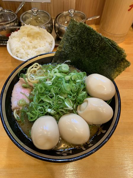 「のり九条ネギラーメン 並」@横浜家系ラーメン 大神家の写真