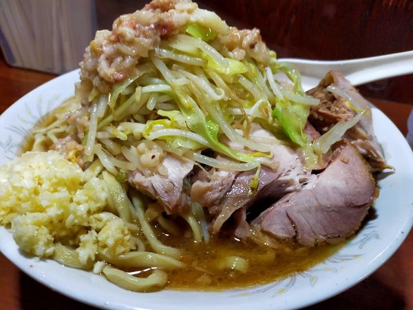 「エビラーメン・大600（麺硬め・脂・にんにく）」@D麺の写真