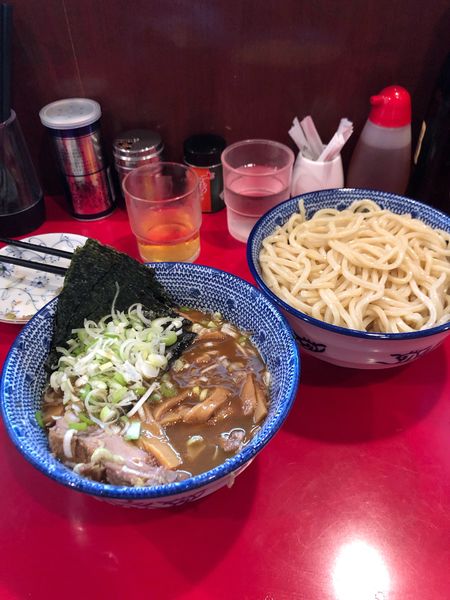 「つけ麺＋メンマ＋瓶ビール」@自家製中華そば 勢得の写真