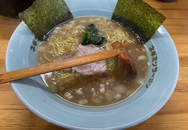 「朝ラーメン ネギ丼」@ラーメンショップ 椿 上彦川戸店の写真