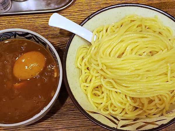 「濃厚鶏つけ麺（大盛）＋味玉」@新橋 纏の写真