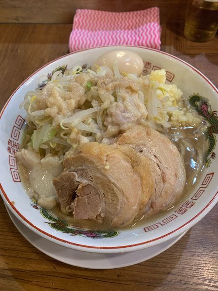 「小ラーメン(味玉ﾆﾝﾆｸｱﾌﾞﾗ)」@ガッツリラーメンいち豚 いわき鹿島店の写真