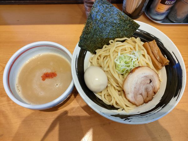 「鶏塩つけ麺大盛り味玉1180円」@つけ麺まぜそば専門店 えじまんの写真