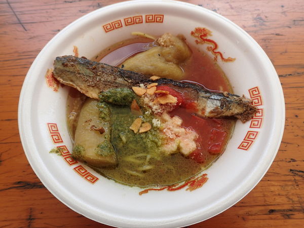 「[大重食堂]サンマのコンフィと焼き茄子の出汁香るイタリアン」@大つけ麺博 2022の写真