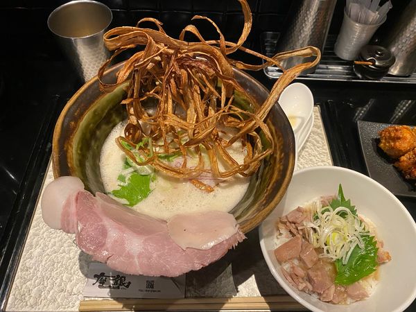 「鷄soba+チャーシュー丼」@鶏soba 座銀 肥後橋本店の写真