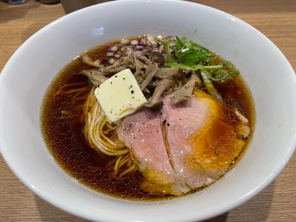 「【限定】アキノキノコソバ1000円」@麺屋 天来の写真