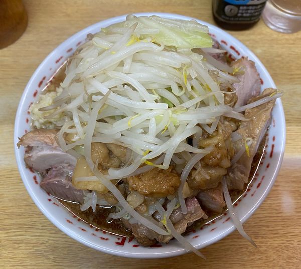 「小豚Wラーメン」@ラーメン二郎 環七新新代田店の写真