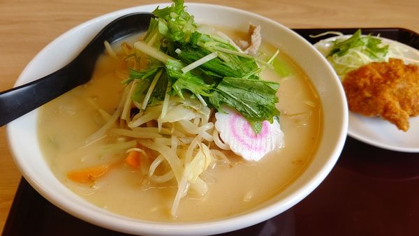 「濃厚タンメン７８０円＋唐揚げS１２０円」@埼玉タンメン 山田太郎 川島インター店の写真