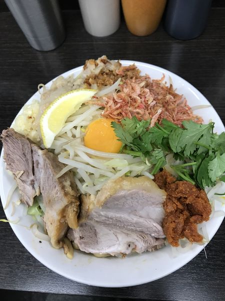 「汁なし+トムヤムクン」@ラーメン二郎 川越店の写真