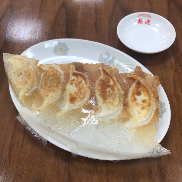 「羽根つき焼き餃子」@歓迎の写真