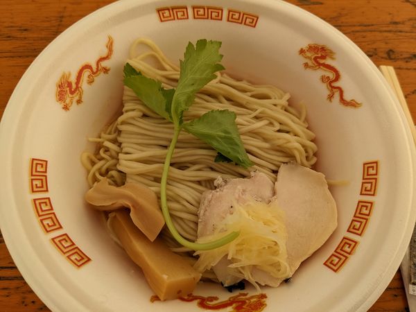 「【中華そば石黒】】越乃極にぼ鶏油あえそば」@大つけ麺博 2022の写真