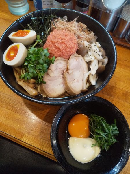 「【限定】明太子としめじのまぜそば900円」@麺屋 鶏口の写真