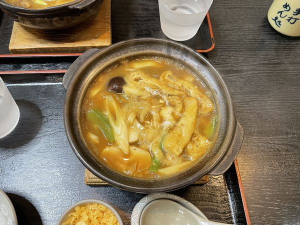 「カレー煮込みうどん　玉子つき　￥１０００」@めん処 やま幸の写真