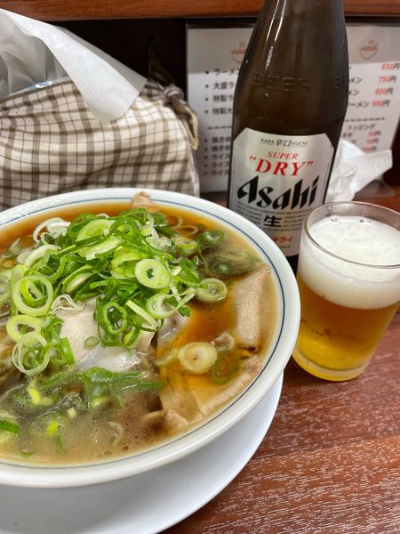 「ラーメン&ビール」@ラーメン藤 大手筋店の写真