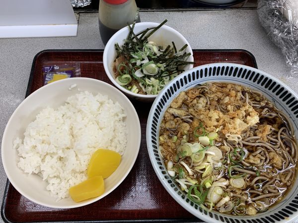 「そばセット納豆ライス 600円」@そばうどん 松本の写真
