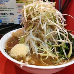 ラーメン小、生卵、生姜、味ネギ、ほうれん草