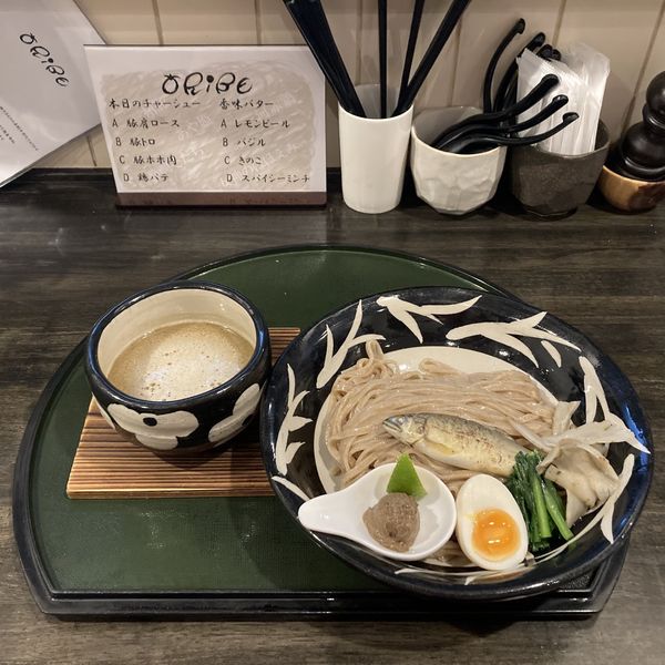 「鮎つけ麺~鮎のコンフィ添え~」@ORIBEの写真