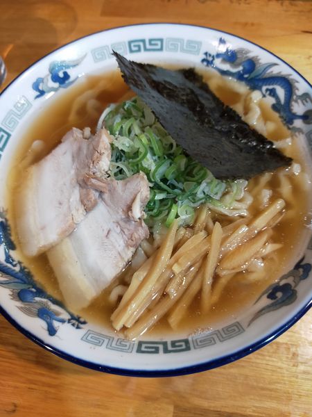 「太麺中華醤油」@自家製麺 佐藤の写真