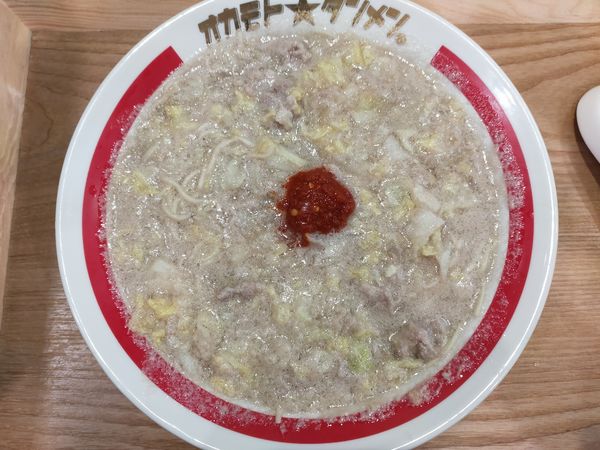 「タンメン(3辛)549円+替玉110円×2」@オカモトタンメン 横浜青木橋店の写真