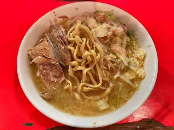 「小ラーメン　麺半分　ニンニクアブラ」@ラーメン二郎 府中店の写真