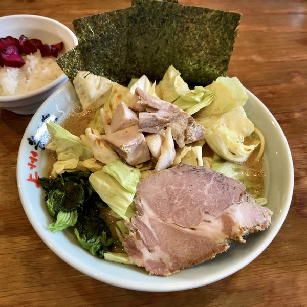 「キャベチャー￥1,000＋半ライス￥60」@横浜らーめん青木家の写真