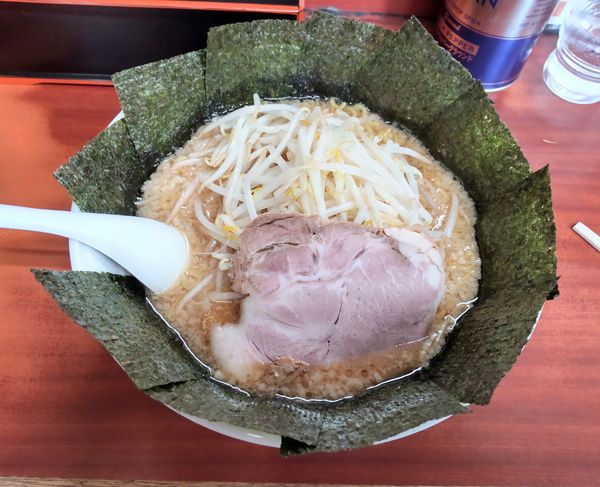 「中華そば大盛り のり もやし」@中華そば まるいちの写真