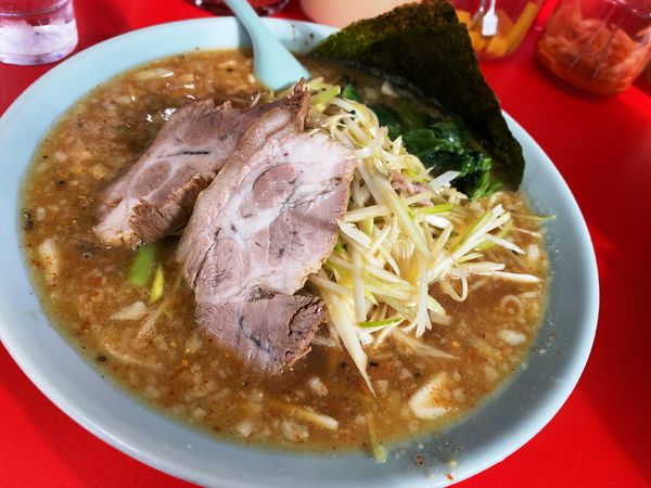 「お酢七味ラーメン＋ネギ」@ラーメンショップ 結城東店の写真