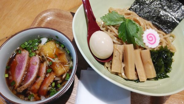 「合鴨と丸茄子のつけそば」@麺や五助の写真