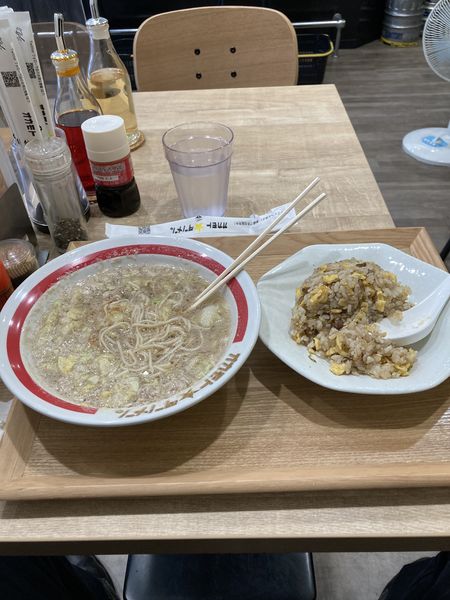 「タンメン1辛チャーハンセット」@オカモトタンメン 横浜青木橋店の写真
