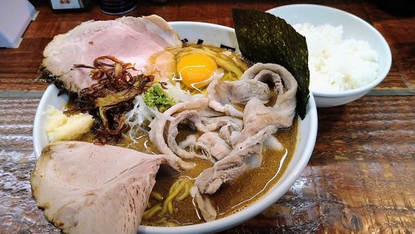 「【限定】濁りゼロ(青唐辛子・ニンニク)+ライス」@元祖一条流がんこラーメン たま館分店の写真