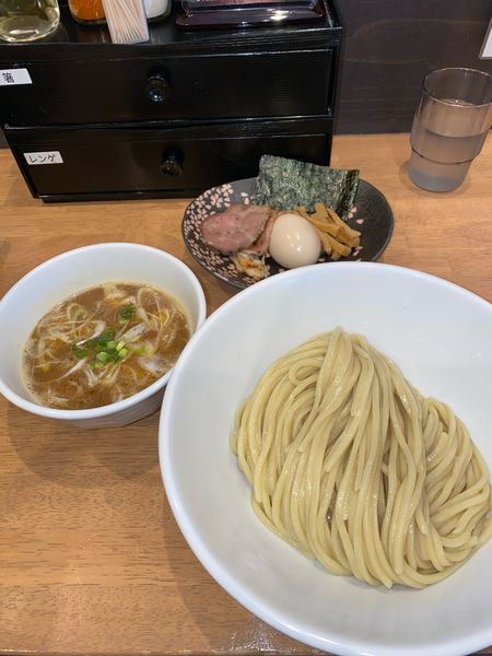 「濃厚醤油つけ麺大盛煮玉子¥1,020円」@麺処 湯咲の写真