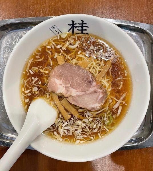 「ラーメン小、半チャーハン」@煮干しだし醤油ラーメン 桂の写真