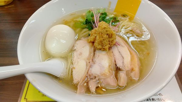 「塩生姜らー麺（スタンプ10個で無料）」@塩生姜らー麺専門店 MANNISH 神田西口店の写真