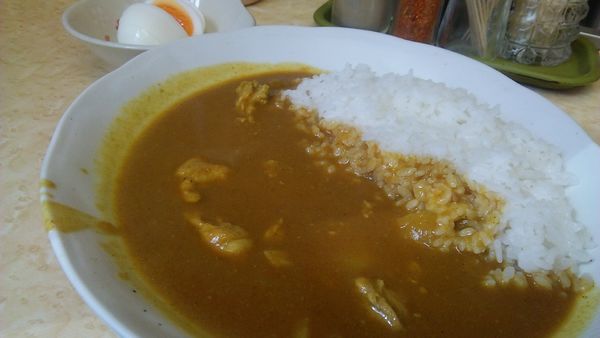 「ポークカレー 600円+ゆで卵 50円」@カレーの店 サカエヤの写真