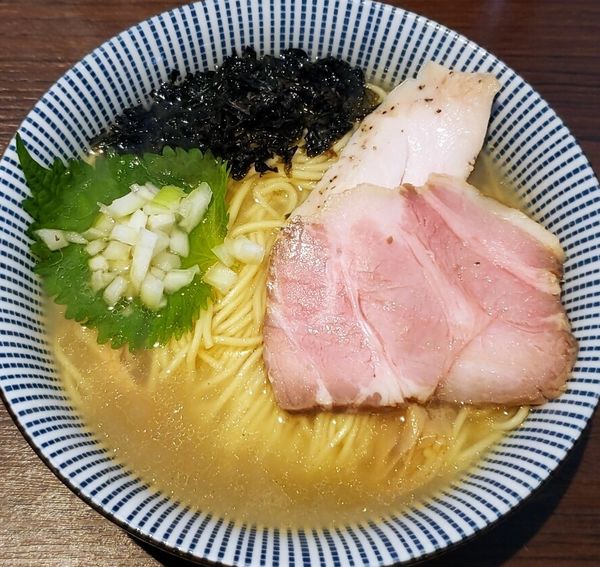 「本日の魚介そば「秋刀魚３種」（大盛無料）￥９５０」@旬菜麺屋 雅流の写真